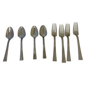 Stainless Steel Fork & Spoon Set 8 Pieces Elegant & Durable Flatware